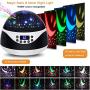 Stars Night Light Projector with Timer & Music, Remote Control Projection Lamp for Kids, Rotating Kids Night Lights for Bedroom, Sleep Helper and Gift Choice for Babies Girls Boys (Black)