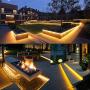 Ollrieu Rope Lights Outdoor 50ft LED Waterproof Warm White Rope Lighting Indoor Connectable 3000K 110V UL Listed Power Plug-in Flexible Strip Light for Bedroom Patio Deck Garden