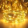 ER CHEN Dimmable USB String Lights, 33ft 100 LED Warm White & Pink Color Changing Fairy Lights with Remote&Timer, 8 Modes Silver Coated Copper Wire Lights for Bedroom, Patio, Party