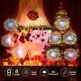 Homesprit Firework Lights 8 Pack 180 Led Copper Wire Starburst Lights with 8 Models, Power Supply Fairy Lights with Remote Control, Waterproof Outdoor Hanging Lights for Decor Garden Party Christmas