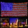 American Flag Lights Outdoor Solar Powered,420 Super Bright LEDs,6.5ft x 3.28ft,Waterproof Flag Net Light of The United States for Independence/National/Memorial Day,July 4th,Christmas Decoration American Flag Lights Outdoor Solar Powered,420 Super Bright LEDs,6.5ft x 3.28ft,Waterproof Flag Net Light of The United States for Independence/National/Memorial Day,July 4th,Christmas Decoration