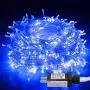 JMEXSUSS 33ft Blue Christmas Lights Outdoor Waterproof 100 LED String Lights Plug in Christmas Tree Lights with 8 Modes for Indoor Wedding Patio Garden Party Decoration JMEXSUSS 33ft Blue Christmas Lights Outdoor Waterproof 100 LED String Lights Plug in Christmas Tree Lights with 8 Modes for Indoor Wedding Patio Garden Party Decoration