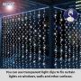 HXWEIYE 300LED Fairy Curtain Light (Upgrade Two Kinds of Light Clips) with Remote 8 Modes Times，USB Plug-in Fairy String Light for Bedroom, Parties, Walls, Windows （9.8x9.8Ft, White）