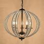 DINGGU 5 Lights Antique Black Iron Chandelier for Living Room Bedroom Dinner Room W21.5''XH20.5''