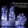 GDEALER 2 Pack Fairy Lights Christmas Decor 20 Ft 60 Led Battery Operated Christmas Lights with Remote Waterproof Twinkle Lights 8 Modes Firefly String Lights for Party Bedroom Wedding Decorations