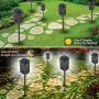 Upgraded Solar Pathway Lights ，Solar Powered LED Garden Outdoor Lawn Lights IP65 Waterproof Solar Garden Lights for Back Yard,Walkway,Driveway,Garden (Cool White 4 Pack)