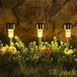 Sowsun Solar Pathway Lights Outdoor ,Solar Powered Landscape Garden Lights for Pathway ,Lawn, Patio, Yard,Path,Walkway Decoraiton-12 Pack(warm white)