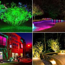 Solar Lights Outdoor, Solar Landscape spotlights 10 LED Solar Lights, 2-in-1 Waterproof Adjustable Solar Powered Wall Lights for Yard Garden Driveway Porch Walkway Pool Patio ( 2 Pack) (Multi-Color)