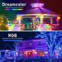 【Chasing Effect】 Bluetooth LED String Lights for Bedroom 32.8FT – DreamColor LED Fairy Lights Music Sync Remote and App Control with USB Powered – Timer on/Off – Memory Feature – Waterproof