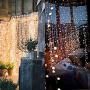 Twinkle Star 300 LED Window Curtain String Light Wedding Party Home Garden Bedroom Outdoor Indoor Wall Decorations, Warm White