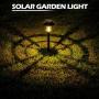 Solar Pathway Lights LeiDrail Landscape Lighting Outdoor Garden Path Light Glass Metal Waterproof Super Tall Warm White LED for Yard Patio Lawn - 6 Pack