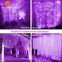 300Leds Window Curtain Lights for Christmas Decoration,9.8x9.8ft Indoor Backdrop Window lights Plug in With Remote Connectable Waterfall Lights Wall Decor for Bedroom,Holiday,Party,Wedding-Purple 300Leds Window Curtain Lights for Christmas Decoration,9.8x9.8ft Indoor Backdrop Window lights Plug in With Remote Connectable Waterfall Lights Wall Decor for Bedroom,Holiday,Party,Wedding-Purple