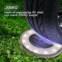 Tomshine Disk Lights, Solar Ground Lights Outdoor Warm White, Waterproof 12 LED Solar Lights, Outdoor Walkway Deck for Patio Pathway Lawn Yard Driveway(4 Pack)