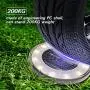 Tomshine Disk Lights, Solar Ground Lights Outdoor Warm White, Waterproof 12 LED Solar Lights, Outdoor Walkway Deck for Patio Pathway Lawn Yard Driveway(4 Pack)