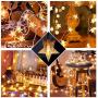 Indoor Star String Lights, Meet the starry night anywhere. Decorative Lights for Girls Bedroom, Wall Wedding, and Ramadan. 43 ft 100 Led 29 v Extendable Waterproof Twinkle Lights with 8 Flashing Modes