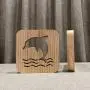 Creative 3D Dolphin Wooden Lamp, LED Table Light USB Power Cartoon Nightlight Desk lamp Home Bedroom Decor Lamp, Gift for Kids Adult Girls Boys Bedroom Living Room Nightstand