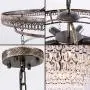 Wellmet Crystal Chandeliers, 6 Lights 5 Tiers Crystal Light, Adjustable Ceiling Light, Modern Chandelier Lighting Fixture for Bedroom, Hallway, Bar, Kitchen, Bathroom, Dining Room, W20-inch