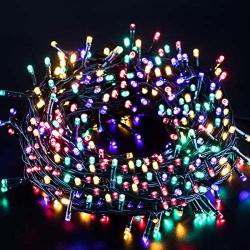 Marchpower Christmas String Light- 300 LED 131 feet 8 Modes Battery Operated Fairy Lights, Waterproof Indoor/Outdoor Decorative Lights for Xmas Tree Wedding Party Festival, Muti Color