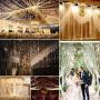 Kohree LED Curtain Lights, Hanging Wedding Light Remote Control Indoor Icicle Flashing String Lights for Bedroom, Christmas, Party Decorations, Warm White, 300 Led