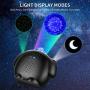 Star Projector Night Light for Kids, 4 in 1 LED Galaxy Light Projector with Moon & Star, Ocean Wave Projector Room Decor with Bluetooth Music Speaker, Voice Control, Night Light Projector for Bedroom