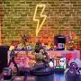 Lightning Bolt Neon Sign, Neon Signs for Wall Decor Bedroom, USB or Battery Decor LED Signs,Light Up Signs Decorative Neon Light Sign for Home,Halloween,Christmas,Party,Kids Living Room (White)