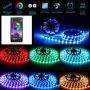 LED Strip Lights, 120ft RGB Led Strip SMD 5050 LED Lights, App Control Music Sync Color Changing Light Strip with 24 Keys Remote Bluetooth Controller 24V UL Power Adapter (120ft)