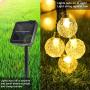 FuNiao Solar String Lights Outdoor 2 Pack 30 LED Crystal Ball Globe Lights with 8 Lighting Modes, Waterproof Solar Powered Patio Lights for Garden Yard Canopy Porch Wedding Party Decor (Warm White)
