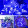8 Modes Christmas String Lights 10 Feet 30 LED Christmas Snowflake Fairy Lights Battery Operated Waterproof Lights for Home Garden Patio Bedroom Christmas Outdoor Indoor Decorations (Blue)