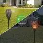 S.Y. Solar Lights Outdoor, 4 Pack, 96 LED Solar Torch Light with Dancing Flickering Flames, 3 Installation, 2 Heights Available, Waterproof Landscape Solar Garden Lights, Auto On/Off Outdoor Lighting