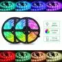 Tomshine LED Strip Lights 32.8ft Waterproof Light Strips with 44 Keys Remote Control 10m Color Changing 5050 RGB 300 LEDs 12V Flexible Tape Lights for Bedroom, Home, Kitchen Decoration (2 Pack)