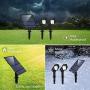 Solar Lights Outdoor, Solar Landscape Spotlights,2-in-1 Waterproof 5 LED Solar Lights Wall Lights Auto On/Off Outdoor Solar Landscaping Lights for Yard Garden Driveway Porch Walkway Pool Patio(2 Pack)