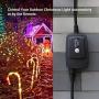 DEWENWILS ODT12B Outdoor Light Sensor Timer, Waterproof Plug in Dusk to Dawn Outlet Timer Switch, 100 ft Remote Control, 2 Grounded Electrical Outlets for Christmas Holiday Light 1/2HP UL Listed