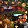 Upgraded Solar Torch Lights, Super Bright LED Waterproof Flickering Dancing Flames Torches Light Outdoor Solar Landscape Decoration Lighting Dusk to Dawn Auto On/Off Path Lamp (4 Pack-Circle)