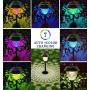 BOOTYLIGHT Solar Lights Outdoor 6Pack Solar Pathway Lights with 7 Color Changing Waterproof Landscape Colorful Lighting for Lawn Yard Walkway