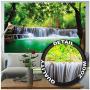 GREAT ART Photo Wallpaper – Waterfall Feng Shui – Picture Decoration Nature Jungle Paradise Asia Travel Location Thailand Wellness Spa Relax Image Decor Wall Mural (82.7x55.1in - 210x140cm)