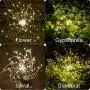 Solar Garden Lights Solar Stake Lights DIY Firework Lights Foldable Branches IP67 Waterproof LED Outdoor Home Decor Artificial Trees for Christmas Birthday Wedding Party (Warm White)