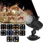 Syslux Christmas Projector Lights, 14 Slides Indoor Outdoor Holiday Lights Xmas Halloween Home Birthday Party Wedding Garden Decorations (Animated Projector)
