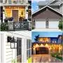 Dusk to Dawn Sensor Outdoor Wall Lantern Waterproof Exterior Wall Mount Lights, E26 LED Bulb Included, Anti-Rust Aluminum Matte Black Wall Sconce with Water Glass Shade for Garage, Patio, Hallway
