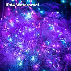 Bolylight Rainbow Waterfall Curtain Lights Christmas Fairy Lights 192L LED String Lights for Girls Room Bedroom Outdoor Indoor Wedding Party Wall Decoration Christmas Décor Multicolor