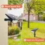 Solar Lights Outdoor 66LED, [2200mAh Super Bright] Solar Powered Landscape Spotlights 2-in-1 Waterproof Security Wall Lights 3 Modes Solar Landscaping Lighting for Yard Garden Driveway Patio(2 Pack)
