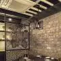 PUMING Wooden Pendant Lighting Vintage Cag Hanging Light Fixture with Iron net for Kitchen Living Room Hallway