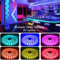 Daybetter 36.08ft Led Lights for Bedroom 11m with Remote and Power Supply Flexible Color Changing RGB Led Light Strips（2 Rolls of 18.04ft）