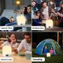 Star Projector Night Light Bluetooth Speaker 360 Degree Rotation Multicolor Changing Music Nursery Light Bedside Table Lamp with 6 Optional Films for Kids, Adults, Alarm Clock/TF Card/AUX Support
