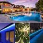 LED Strip Lights,Starlotus RGB 32.8feet/10M Waterproof Flexible Self-Adhesive Led Light Strips,5050 300Leds Color Changing Rope Lights with 44 Keys IR Remote Controller and Power Supply Apply for Home