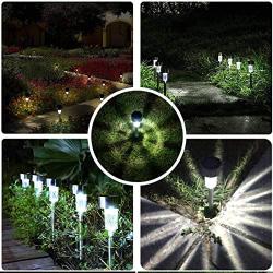 Solar Lights Outdoor 16 Outdoor Lights Garden Solar Lights Outdoor Decorative Waterproof LED Garden Outdoor Solar Lights Pathway Backyard Solar Powered Outdoor for Pathway Walkway Patio Yard Lawn