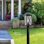 MELUCEE 1-Light Outdoor Post Light Fixture, Black Exterior Post Lantern with Clear Glass for Pathway Driveway Front/Back Door