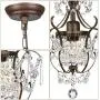Derksic Mini Crystal Chandelier Antique Bronze Chandeliers 1 Light Iron Ceiling Light Fixture for Kitchen Dining Room Girls Room Bedroom Dressing Room Foyer Closet Derksic Mini Crystal Chandelier Antique Bronze Chandeliers 1 Light Iron Ceiling Light Fixture for Kitchen Dining Room Girls Room Bedroom Dressing Room Foyer Closet