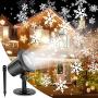 Christmas Lights Outdoor Projector, Snowflakes Light Projector Decoration, IP65 Waterproof White Snow Lights for Xmas Holday Birthday Wedding Party