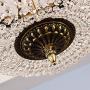 French Empire Antique Bronze 5 Light Crystal Chandelier Ceiling Pendant Lighting Fixture Lamp for Dining Room, Living Room, Foyer, Lobby, Hallway
