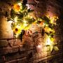 WILLBOND Artificial Sunflower String Lights 30 LED 7.2 ft Sunflower Home Decor Sunflower Battery Operated String Fairy Lights for Indoor Bedroom Wedding Home Garden Decor, Warm White